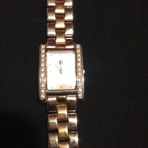 Watch silver and gold with CZs